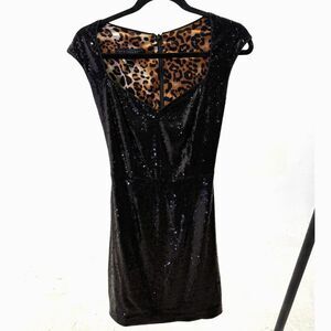 twenty cluny black sequin mini dress